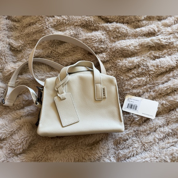 RARE Away Everywhere Mini Cream White Bag Cafe Edit